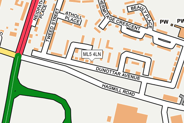 ML5 4LN map - OS OpenMap – Local (Ordnance Survey)