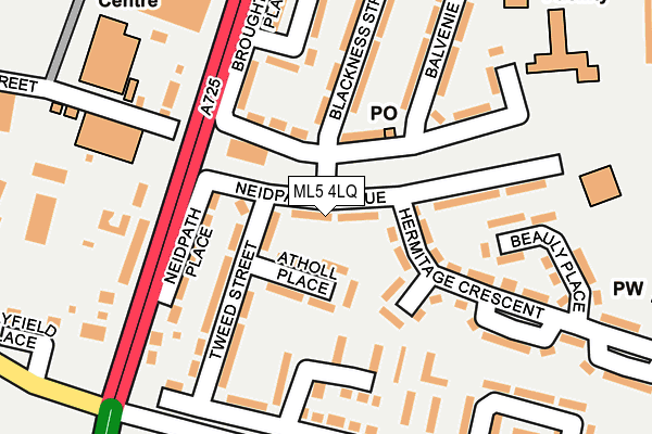 ML5 4LQ map - OS OpenMap – Local (Ordnance Survey)
