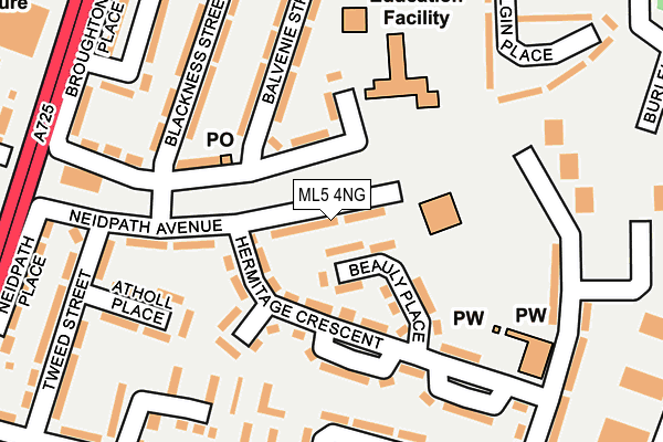 ML5 4NG map - OS OpenMap – Local (Ordnance Survey)
