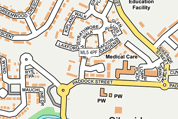 ML5 4PF map - OS OpenMap – Local (Ordnance Survey)