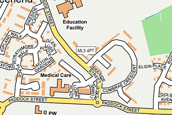 ML5 4PT map - OS OpenMap – Local (Ordnance Survey)