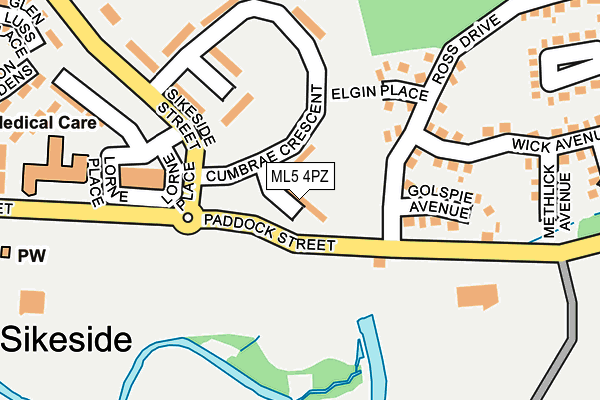 ML5 4PZ map - OS OpenMap – Local (Ordnance Survey)