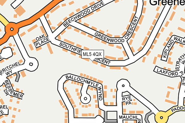 ML5 4QX map - OS OpenMap – Local (Ordnance Survey)