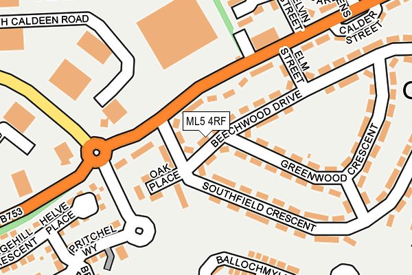 ML5 4RF map - OS OpenMap – Local (Ordnance Survey)