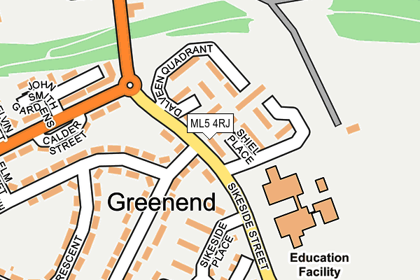 ML5 4RJ map - OS OpenMap – Local (Ordnance Survey)