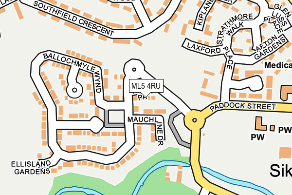 ML5 4RU map - OS OpenMap – Local (Ordnance Survey)