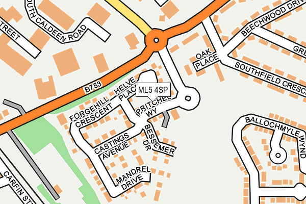 ML5 4SP map - OS OpenMap – Local (Ordnance Survey)