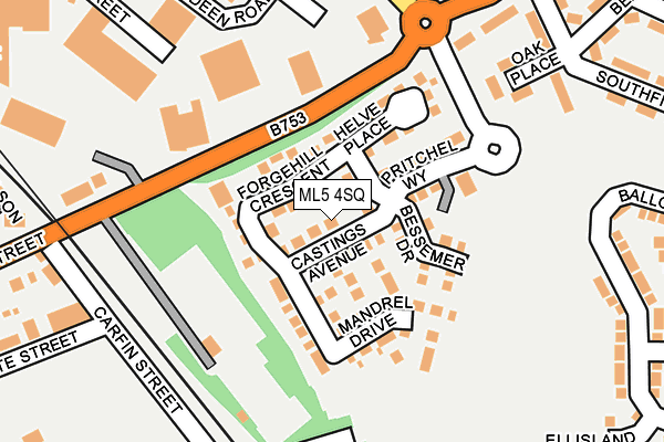 ML5 4SQ map - OS OpenMap – Local (Ordnance Survey)