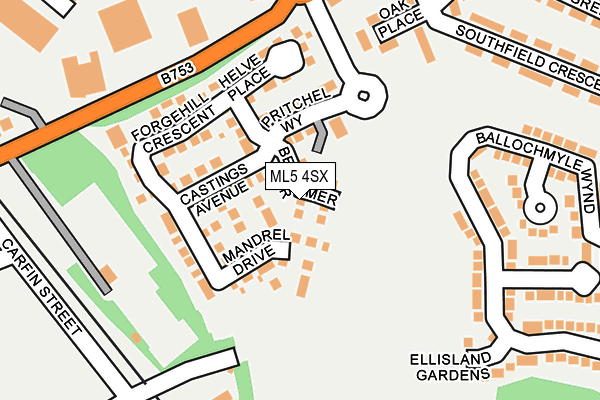 ML5 4SX map - OS OpenMap – Local (Ordnance Survey)