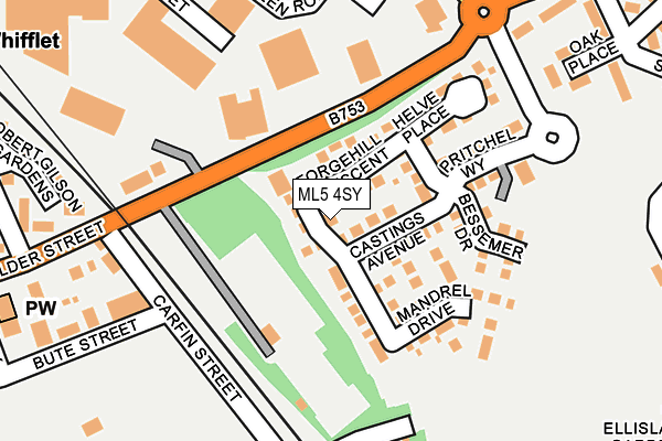 ML5 4SY map - OS OpenMap – Local (Ordnance Survey)