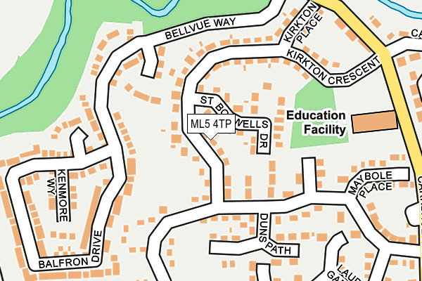 ML5 4TP map - OS OpenMap – Local (Ordnance Survey)