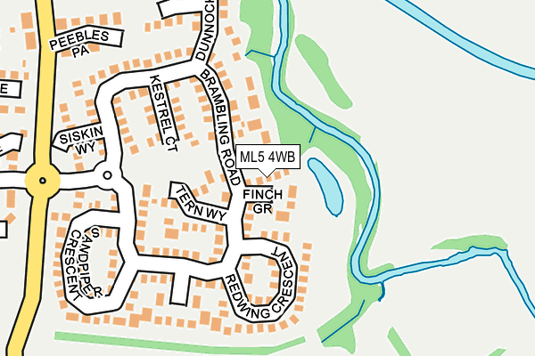 ML5 4WB map - OS OpenMap – Local (Ordnance Survey)