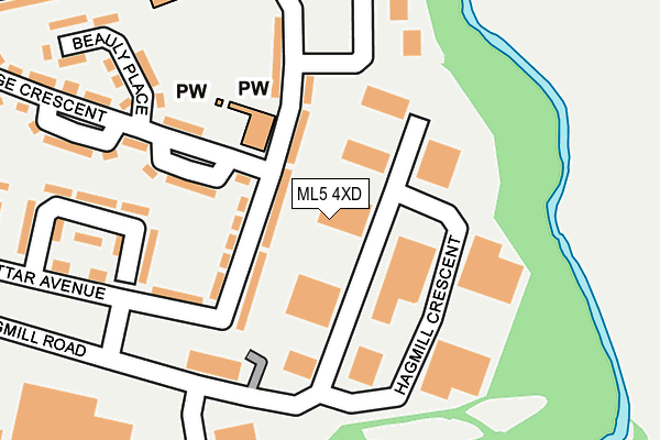 ML5 4XD map - OS OpenMap – Local (Ordnance Survey)