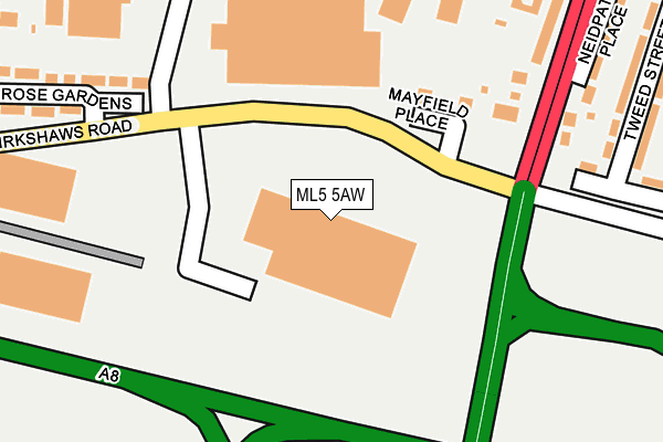ML5 5AW map - OS OpenMap – Local (Ordnance Survey)