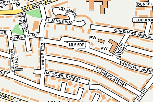 ML5 5DF map - OS OpenMap – Local (Ordnance Survey)