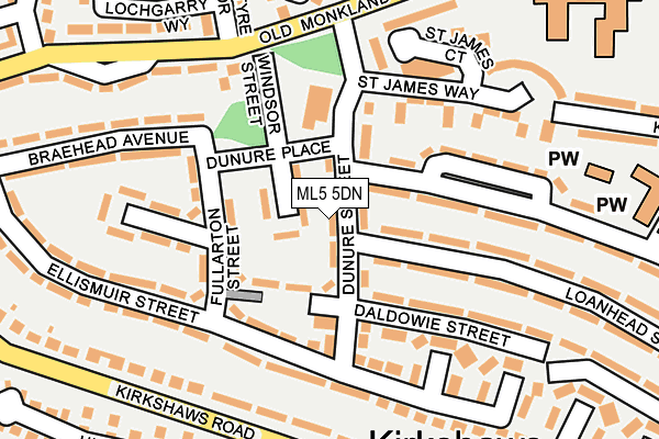 ML5 5DN map - OS OpenMap – Local (Ordnance Survey)