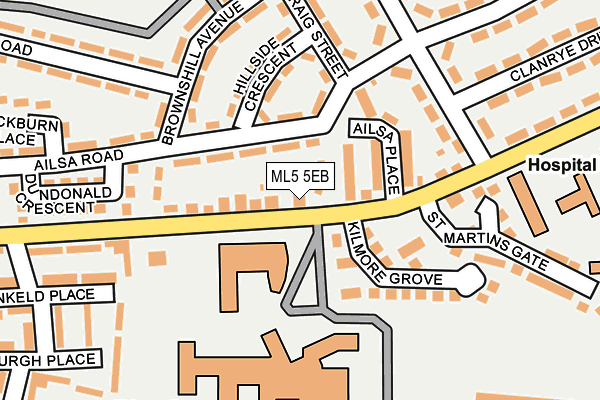 ML5 5EB map - OS OpenMap – Local (Ordnance Survey)