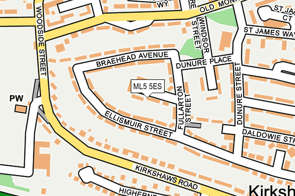 ML5 5ES map - OS OpenMap – Local (Ordnance Survey)
