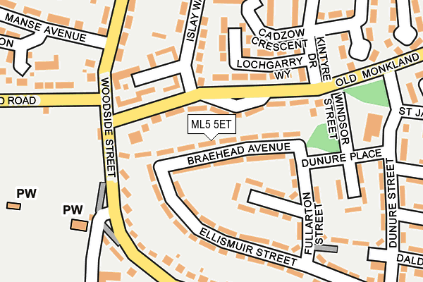 ML5 5ET map - OS OpenMap – Local (Ordnance Survey)