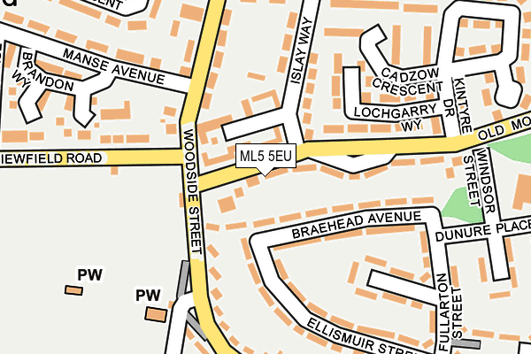 ML5 5EU map - OS OpenMap – Local (Ordnance Survey)
