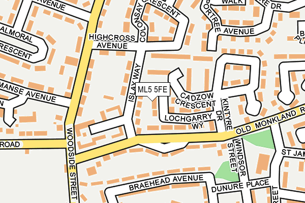 ML5 5FE map - OS OpenMap – Local (Ordnance Survey)