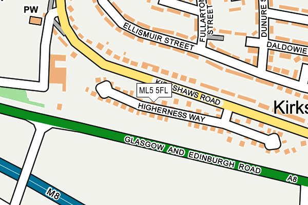 ML5 5FL map - OS OpenMap – Local (Ordnance Survey)
