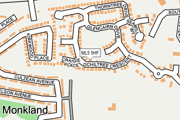 ML5 5HF map - OS OpenMap – Local (Ordnance Survey)