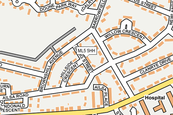 ML5 5HH map - OS OpenMap – Local (Ordnance Survey)