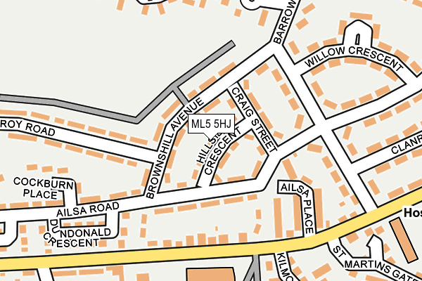 ML5 5HJ map - OS OpenMap – Local (Ordnance Survey)