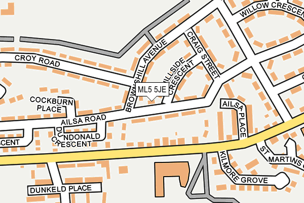 ML5 5JE map - OS OpenMap – Local (Ordnance Survey)