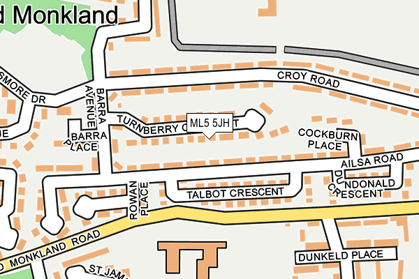 ML5 5JH map - OS OpenMap – Local (Ordnance Survey)