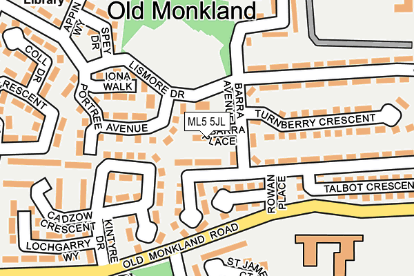 ML5 5JL map - OS OpenMap – Local (Ordnance Survey)