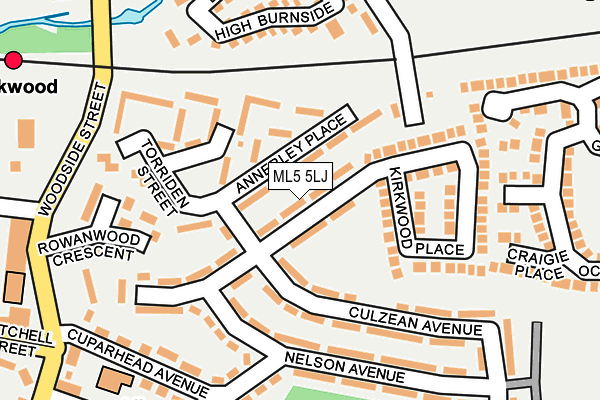 ML5 5LJ map - OS OpenMap – Local (Ordnance Survey)