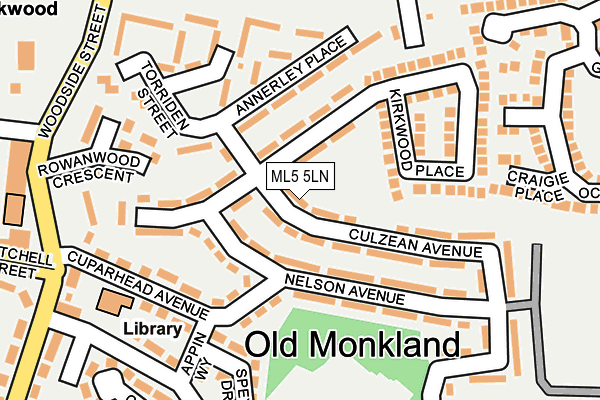 ML5 5LN map - OS OpenMap – Local (Ordnance Survey)