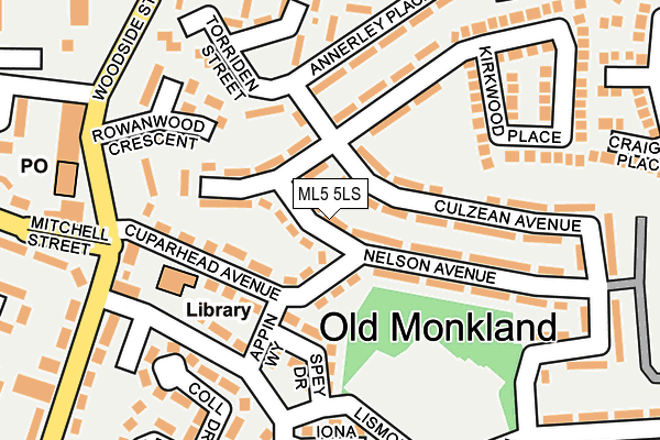 ML5 5LS map - OS OpenMap – Local (Ordnance Survey)