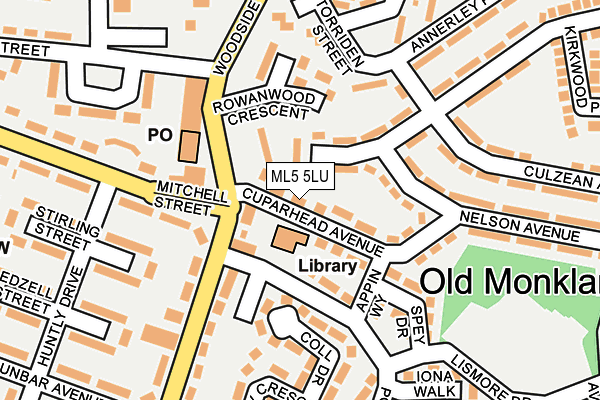 ML5 5LU map - OS OpenMap – Local (Ordnance Survey)