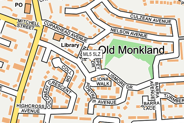 ML5 5LZ map - OS OpenMap – Local (Ordnance Survey)