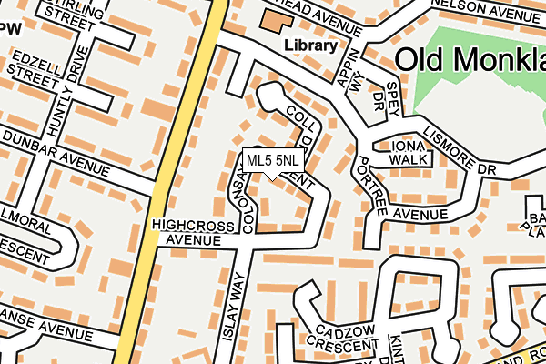 ML5 5NL map - OS OpenMap – Local (Ordnance Survey)