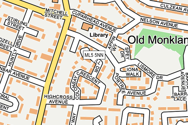 ML5 5NN map - OS OpenMap – Local (Ordnance Survey)