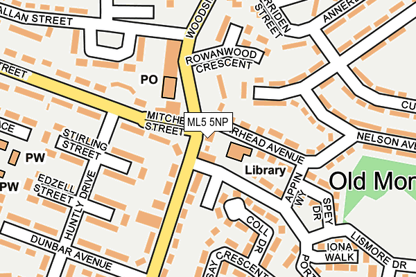 ML5 5NP map - OS OpenMap – Local (Ordnance Survey)