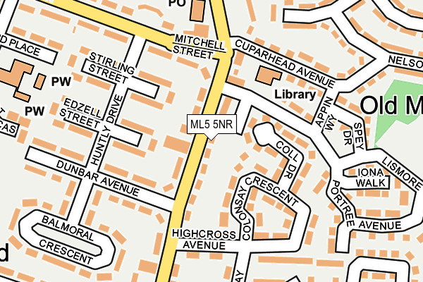 ML5 5NR map - OS OpenMap – Local (Ordnance Survey)