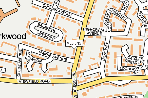 ML5 5NS map - OS OpenMap – Local (Ordnance Survey)