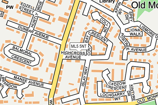 ML5 5NT map - OS OpenMap – Local (Ordnance Survey)