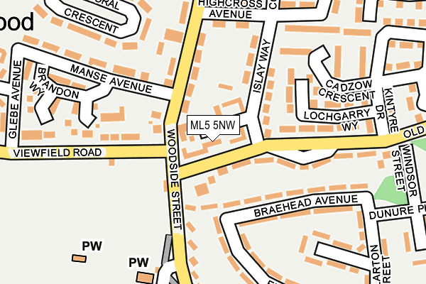 ML5 5NW map - OS OpenMap – Local (Ordnance Survey)