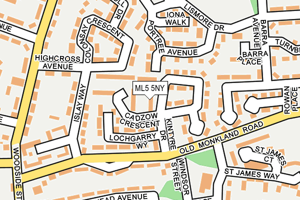ML5 5NY map - OS OpenMap – Local (Ordnance Survey)