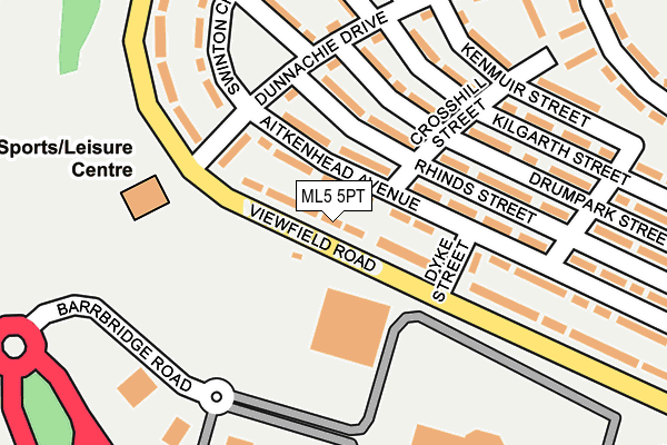 ML5 5PT map - OS OpenMap – Local (Ordnance Survey)