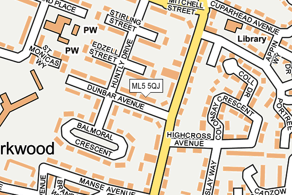 ML5 5QJ map - OS OpenMap – Local (Ordnance Survey)
