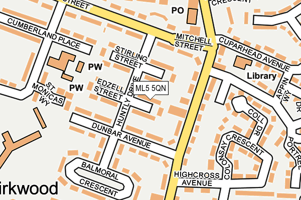 ML5 5QN map - OS OpenMap – Local (Ordnance Survey)