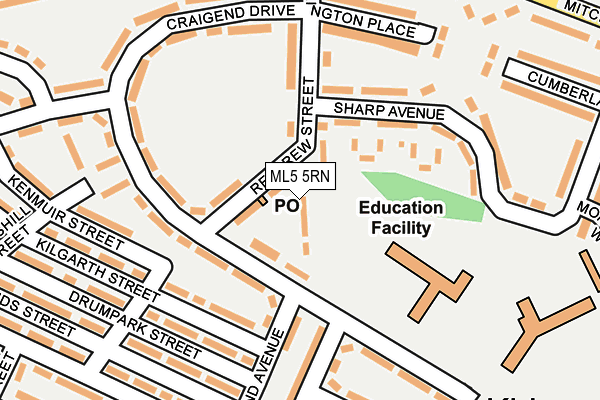 ML5 5RN map - OS OpenMap – Local (Ordnance Survey)