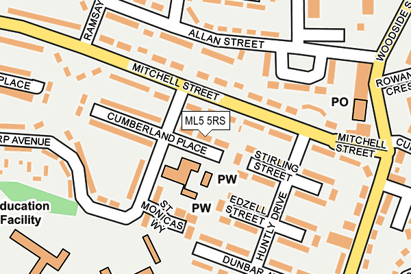 ML5 5RS map - OS OpenMap – Local (Ordnance Survey)